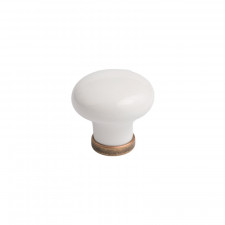 chytka knobka Bosetti Marella ALA / staromosadz biely porceln / priemer 30 mm