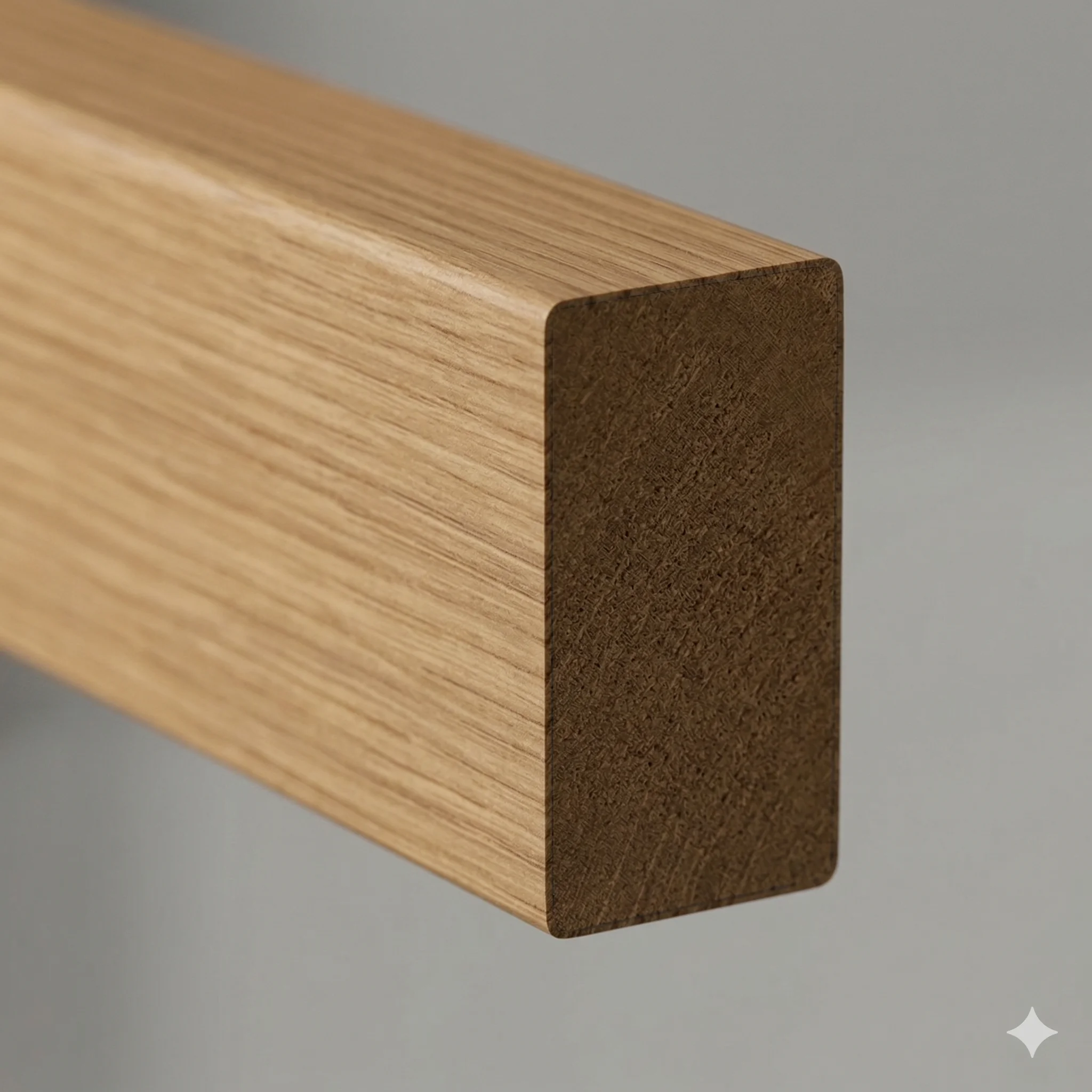 Detailn� text�ra dreven�ho dekoru na lamelovom paneli s MDF jadrom.