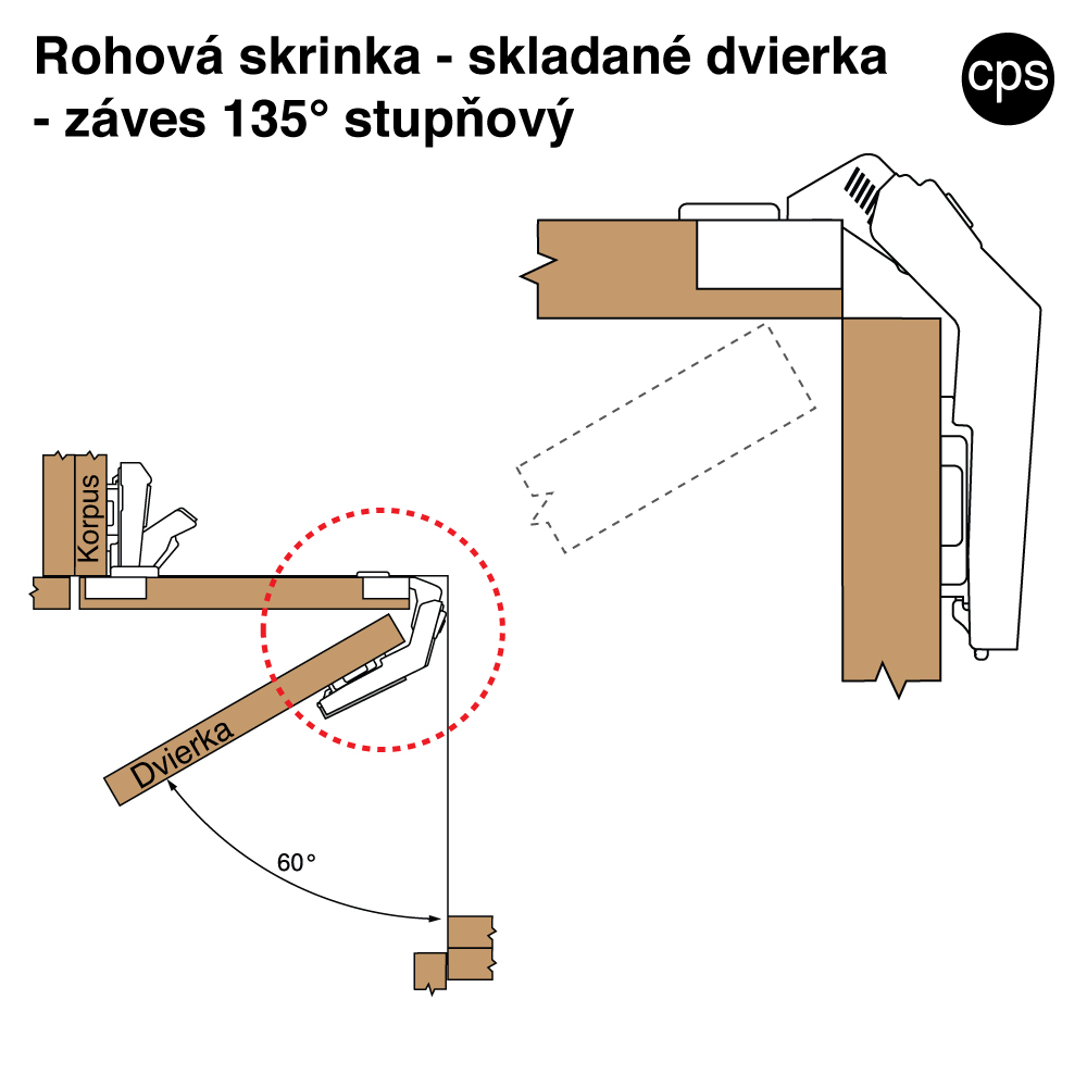 Zvesy na skladan dvierka