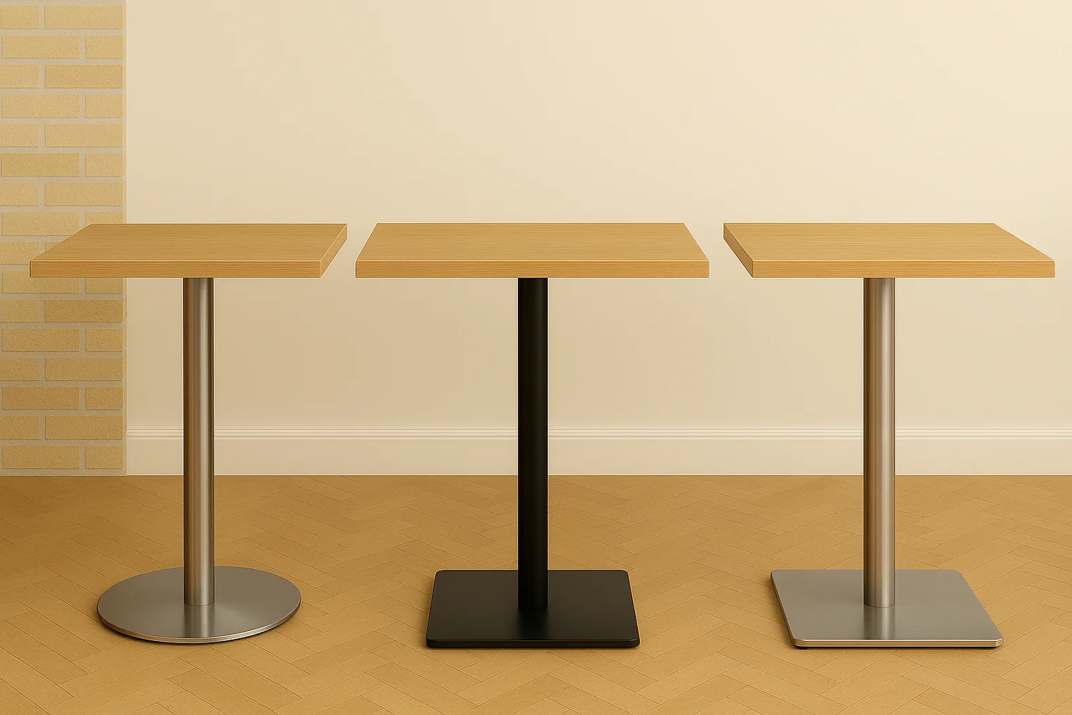 Modern kovov nohy na stl vhodn do kaviarn a bistier  spjaj odolnos, eleganciu a jednoduch dizajn.