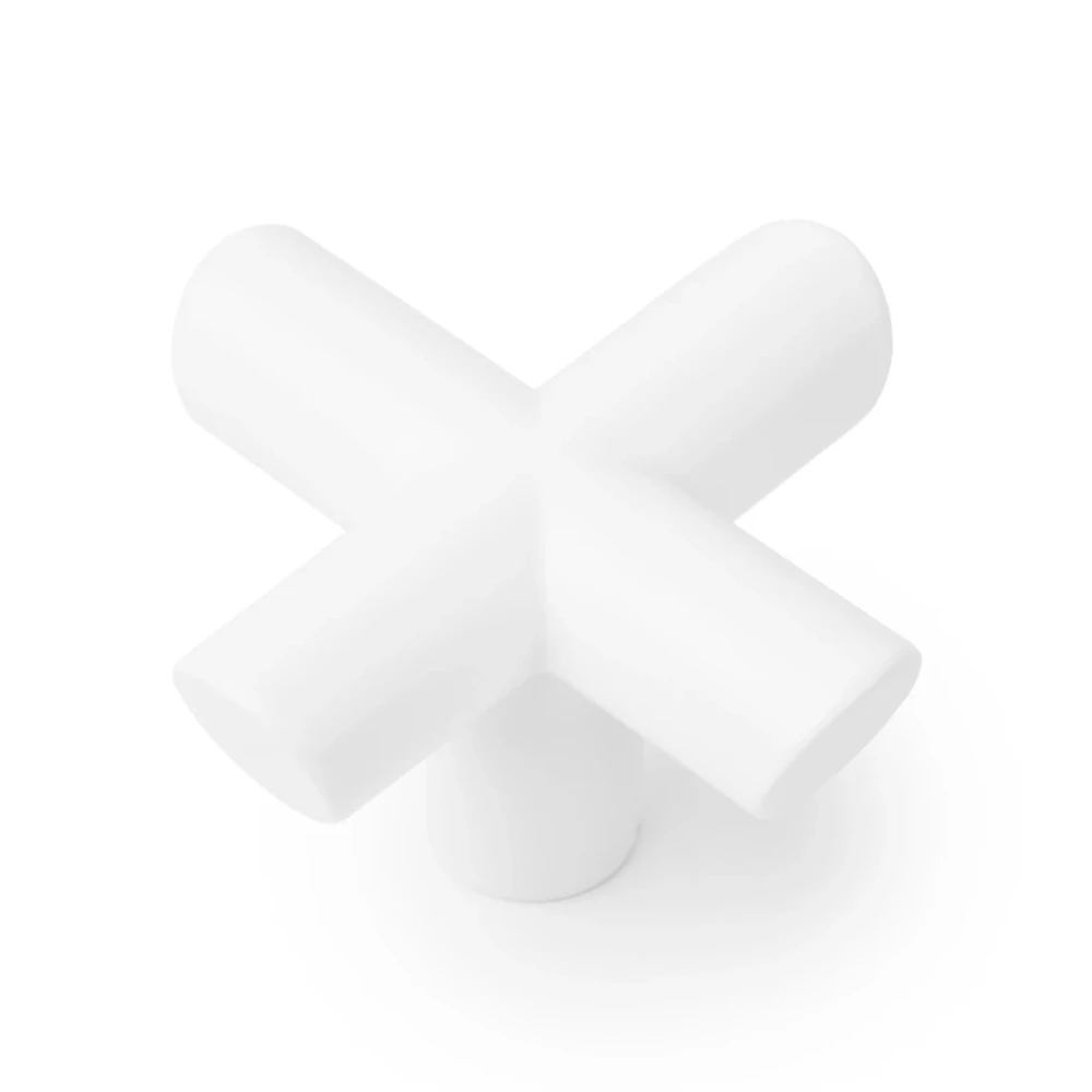 Úchytka knobka Viefe EQUIS / biela matná / 40 x 40 mm