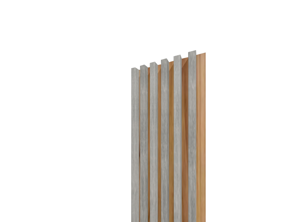 Lamelový panel 3D PLUS 2650x300 mm / lamely - betón / podklad – dub jesenný