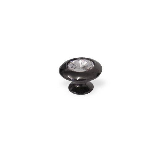 Úchytka Bosetti Marella knobka CHARIX / čierny lesklý nikel / priemer 30 mm
