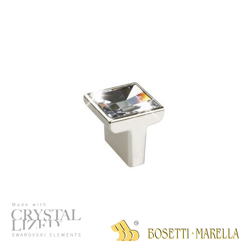 Úchytka knobka Bosetti Marella PARIS SWAROVSKI / lesklý nikel / 30 x 30 mm