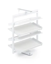 Oton k na topnky 4-policov 790-990mm biely