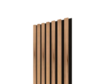 Lamelov panel 3D 2650x300 mm / lamely - dub jesenn / podklad  ierny akustick filc