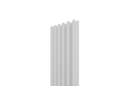 Lamelov panel 3D PLUS 2650x300 mm / lamely - biela matn / podklad - biela matn