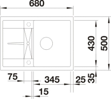 Blanco METRA 45 S Compact rozmery