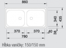 Blanco TOP EZ 8x4 rozmery