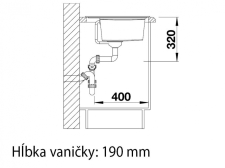 Blanco ZENAR XL 6 S - hĺbka vaničky