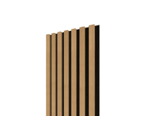 Lamelov panel 3D 2650x300 mm / lamely - dub eurpsky/ podklad - ierna matn