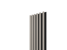 Lamelový panel 3D PLUS 2650x300 mm / lamely - kašmír / podklad - čierna matná