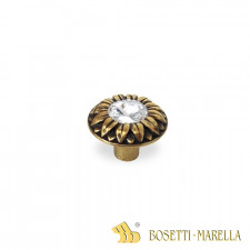Knobka Bosetti Marella FLOWER / staré zlato / priemer 30 mm