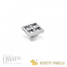 Úchytka knobka Bosetti Marella SELENA SWAROVSKI / lesklý nikel / 27 x 27 mm