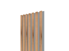 Lamelov panel 3D 2650x300 mm / lamely - dub jesenn / podklad - siv matn