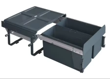 Výsuvný odpadkový kôš pod drez 600 mm 2×18 l