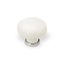 Úchytka knobka Bosetti Marella ALA / chróm biely porcelán / priemer 30 mm