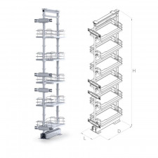 Potravinový kôš CARGO-S MIDI 300/1210 – chróm