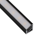 MINI profil na LED pásik - rohový - čierny
