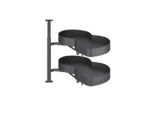 Rohová výsuvná ladvinka STYLE antracit pravá