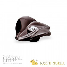 Úchytka Bosetti Marella WAVE SWAROVSKI mini / čierny lesklý nikel / 60 x 59 mm