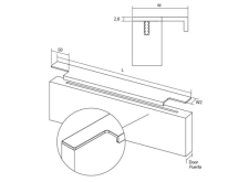  Úchytka na hranu Viefe LINEAR - schéma