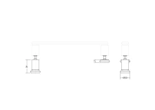 Technick� v�kres sprchovej �chytky Viefe FASE Shower Kit s rozmermi