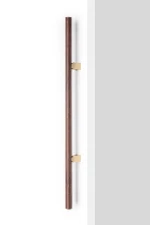�chytka Viefe KUMO WOOD BIG 1SS � mont� spredu / orech + lakovan� br�sen� mosadz / 1010 mm