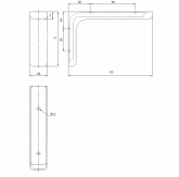 Uholnk s krytkou 120x25x80 mm biely