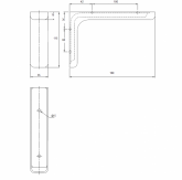 Uholnk s krytkou 180x35x120 mm biely