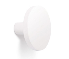 Moderný vešiak / háčik Viefe COMO / biela matná / priemer 41 mm