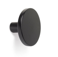 Moderný vešiak / háčik Viefe COMO / čierna matná / priemer 41 mm