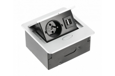 Vklopn zsuvka GTV AVARO s USB biela