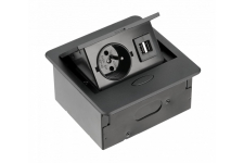 Vklopn zsuvka GTV AVARO s USB ierna