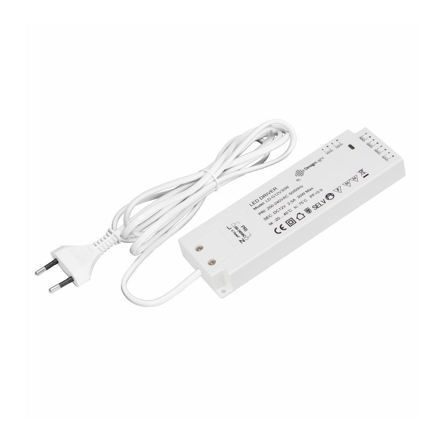 LED transformátor Easy Click pre MINI spojku / 60 W / 12 V + kábel 230V