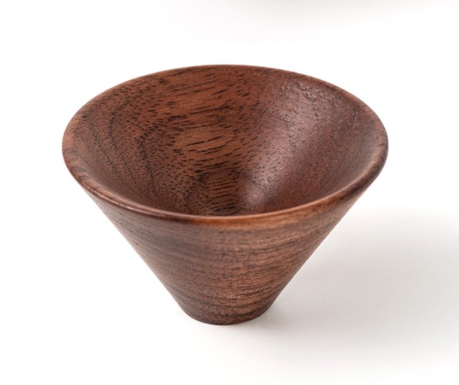 Úchytka drevená knobka Viefe CONIC WOOD / orech / priemer 29,4 mm